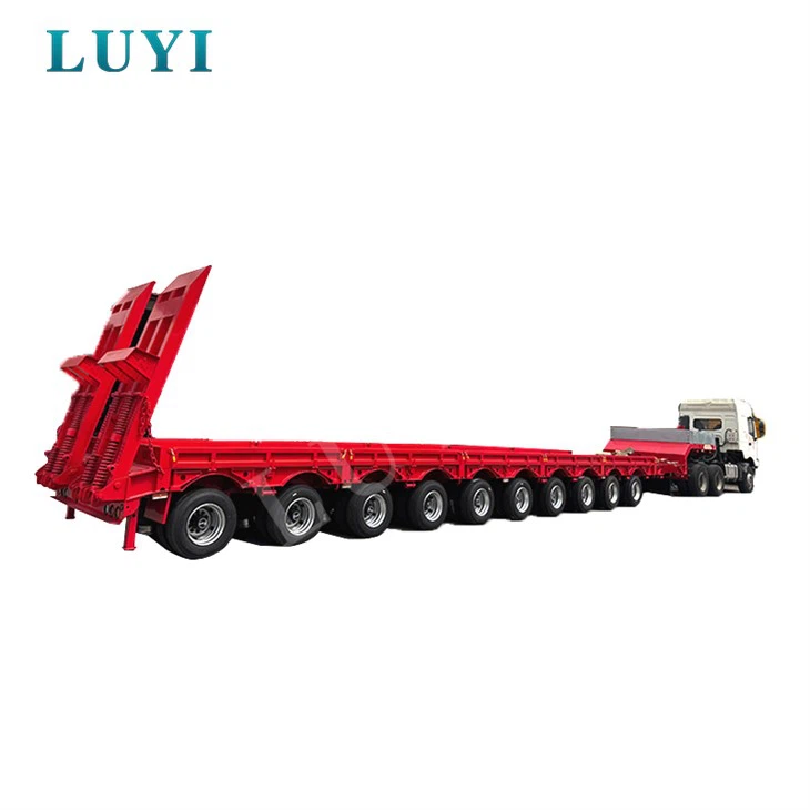 맞춤형 10 축 로우 베드 세미 트레일러